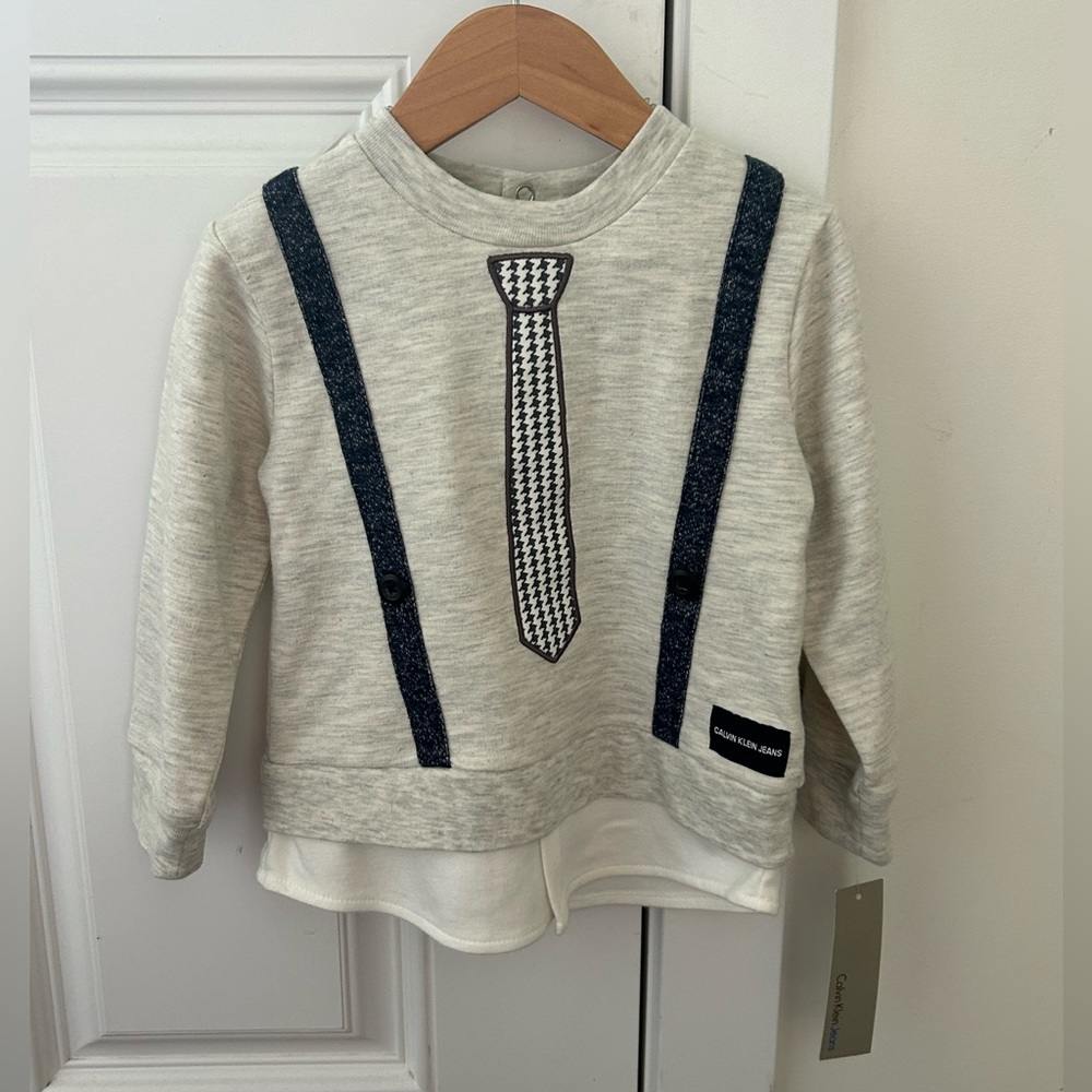 Calvin Klein Toddler Tan & Cream Logo Hang Tag